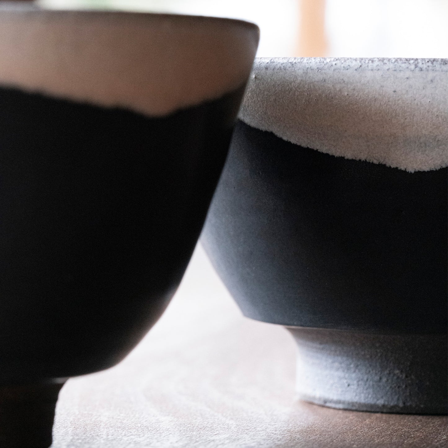 Bowl M (White on Black)