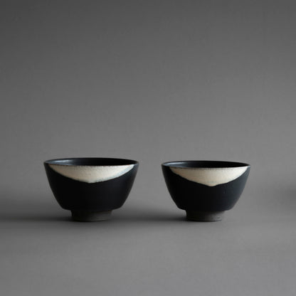 Bowl M (White on Black)