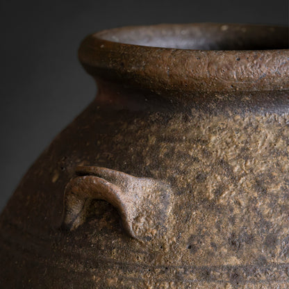Nanban Tall Jar with Three Lugs
