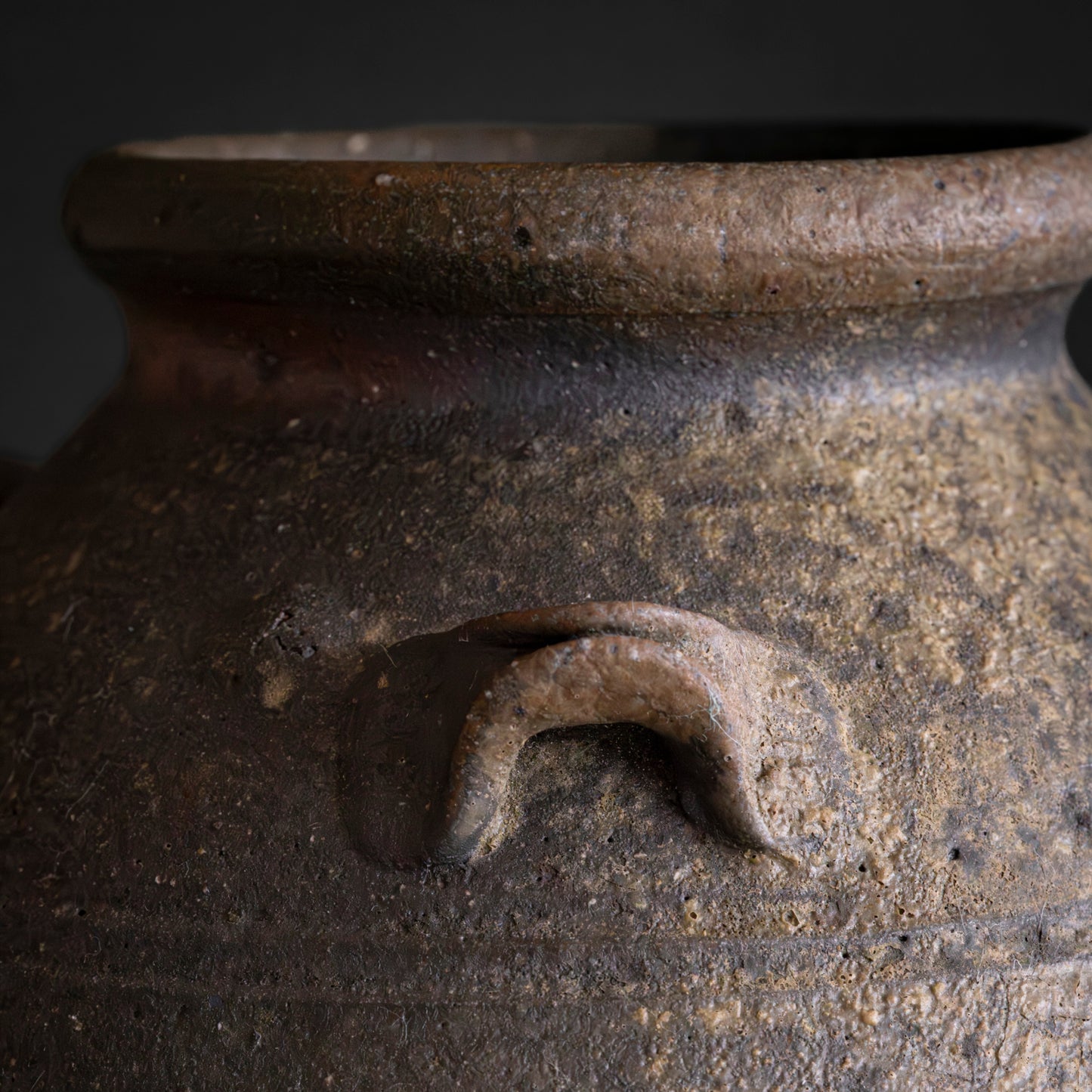 Nanban Tall Jar with Three Lugs